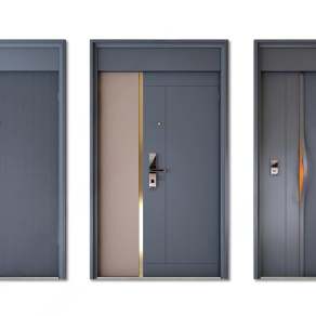 现代防盗门3D模型下载